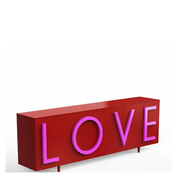 Cabinet Love large — Red, fluorescent pink