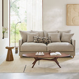 Table basse ellipse en noyer massif Maricielo - vue 2