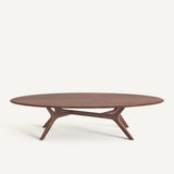 Table basse ellipse en noyer massif Maricielo - vue 3