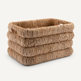 Panier rectangulaire bananier tressé Marilo naturel