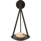 Applique Divina finition Modern Iron avec vasque en albâtre
