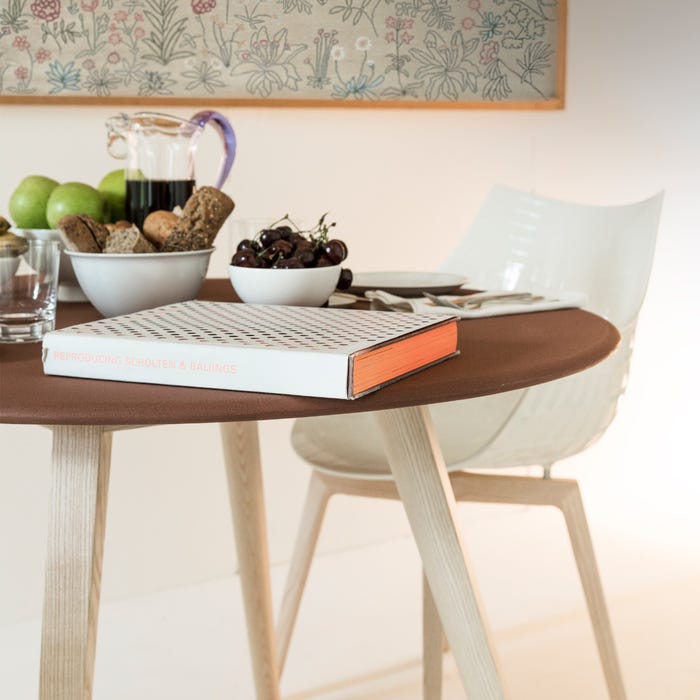 Chaise Meridiana bois — White, natural