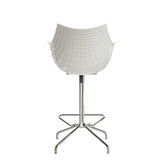 Chaise de bar Meridiana — White, chrome/chrome