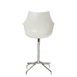 Chaise de bar Meridiana — White, chrome/chrome