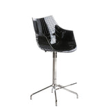 Chaise de bar Meridiana — Black, chrome