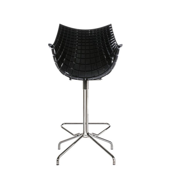 Chaise de bar Meridiana — Black, chrome