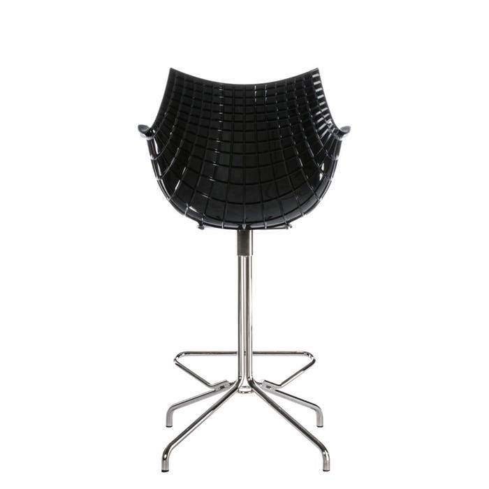 Chaise de bar Meridiana — Black, chrome
