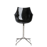 Chaise de bar Meridiana — Black, chrome