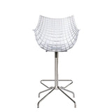 Chaise de bar Meridiana — Transparent, chrome