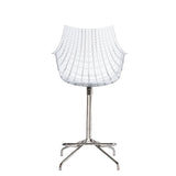 Chaise de bar Meridiana — Transparent, chrome