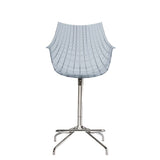 Chaise de bar Meridiana — Smoky grey, chrome