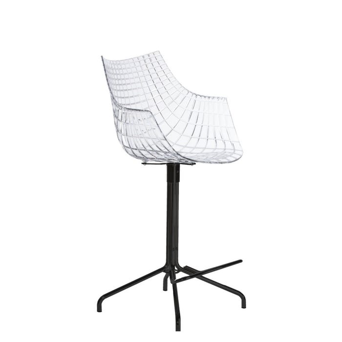 Chaise de bar Meridiana — Transparent, black