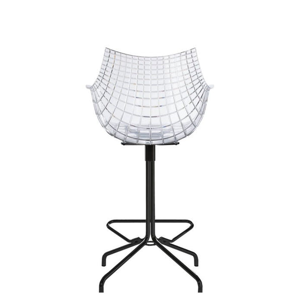 Chaise de bar Meridiana — Transparent, black