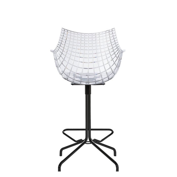 Chaise de bar Meridiana — Transparent, black