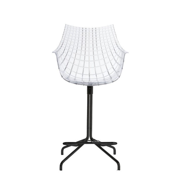 Chaise de bar Meridiana — Transparent, black
