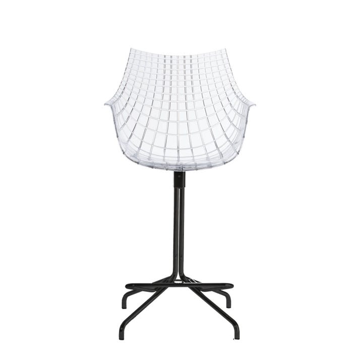 Chaise de bar Meridiana — Transparent, black