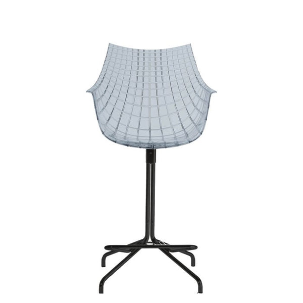 Chaise de bar Meridiana — Smoky grey, black