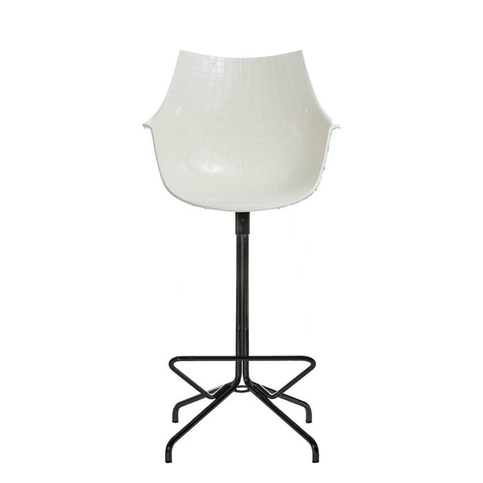 Chaise de bar Meridiana — White, black