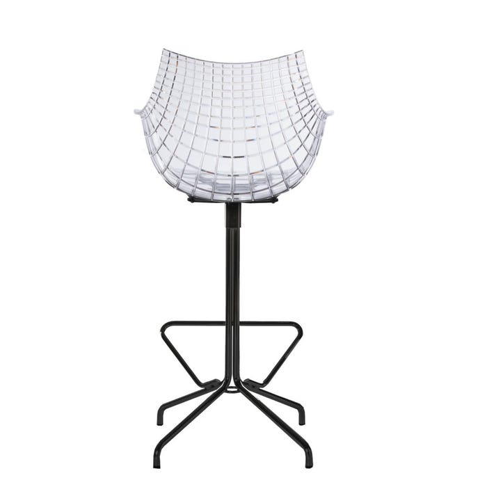 Chaise de bar Meridiana — Transparent, black