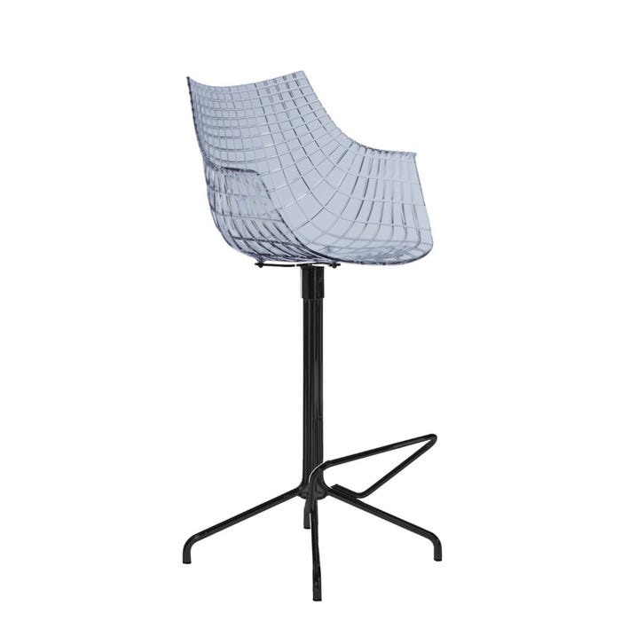 Chaise de bar Meridiana — Smoky grey, black