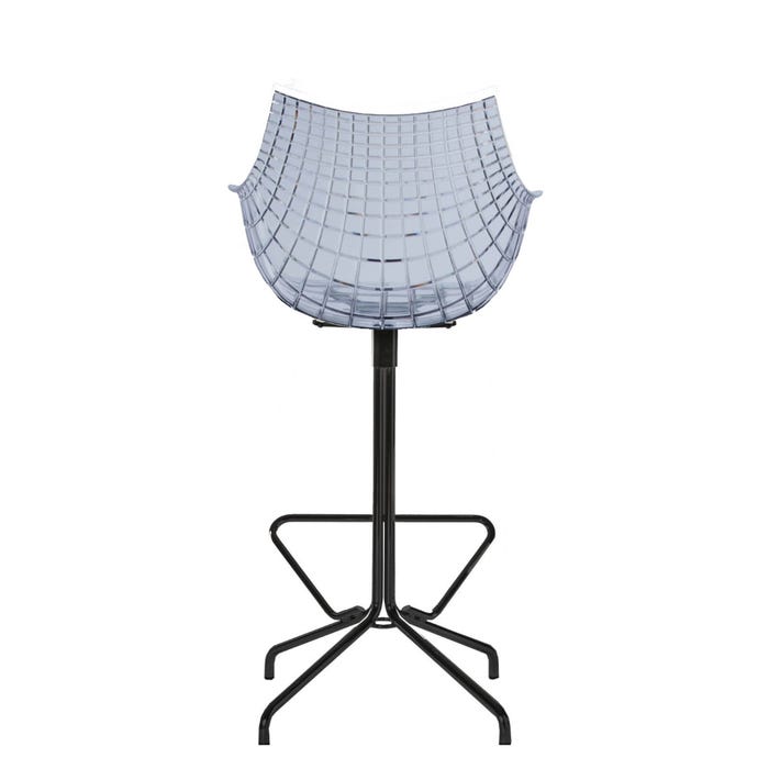 Chaise de bar Meridiana — Smoky grey, black