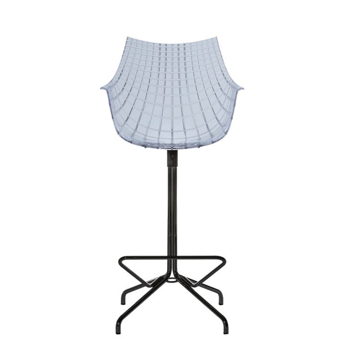 Chaise de bar Meridiana — Smoky grey, black