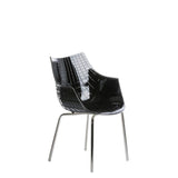 Chaise Meridiana métal — Black, chrome