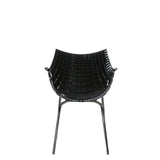 Chaise Meridiana métal — Black, chrome
