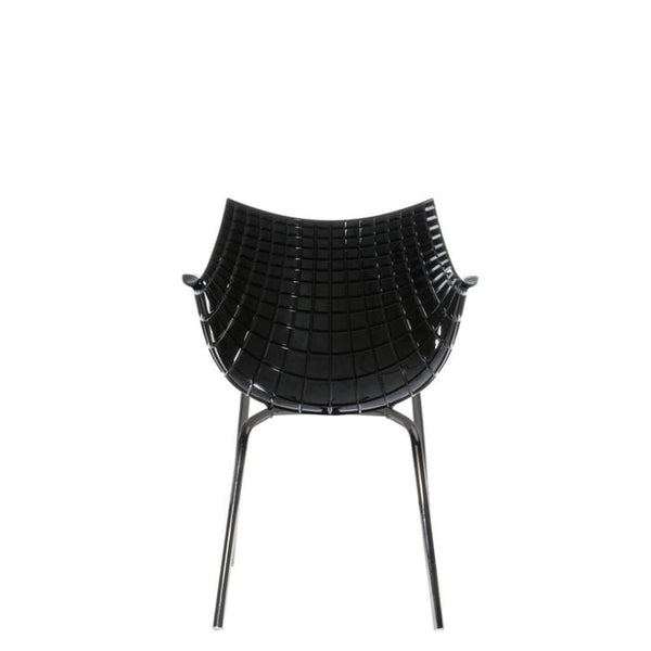 Chaise Meridiana métal — Black, chrome