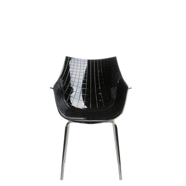 Chaise Meridiana métal — Black, chrome