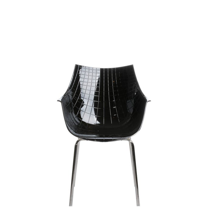 Chaise Meridiana métal — Black, chrome