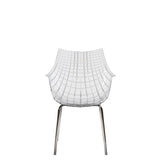 Chaise Meridiana métal — Transparent, chrome