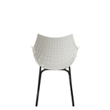 Chaise Meridiana métal — White, black