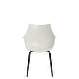 Chaise Meridiana métal — White, black