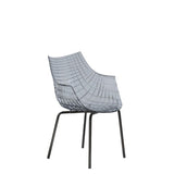Chaise Meridiana métal — Smoky grey, black