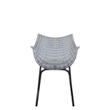 Chaise Meridiana métal — Smoky grey, black