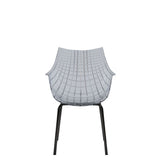 Chaise Meridiana métal — Smoky grey, black