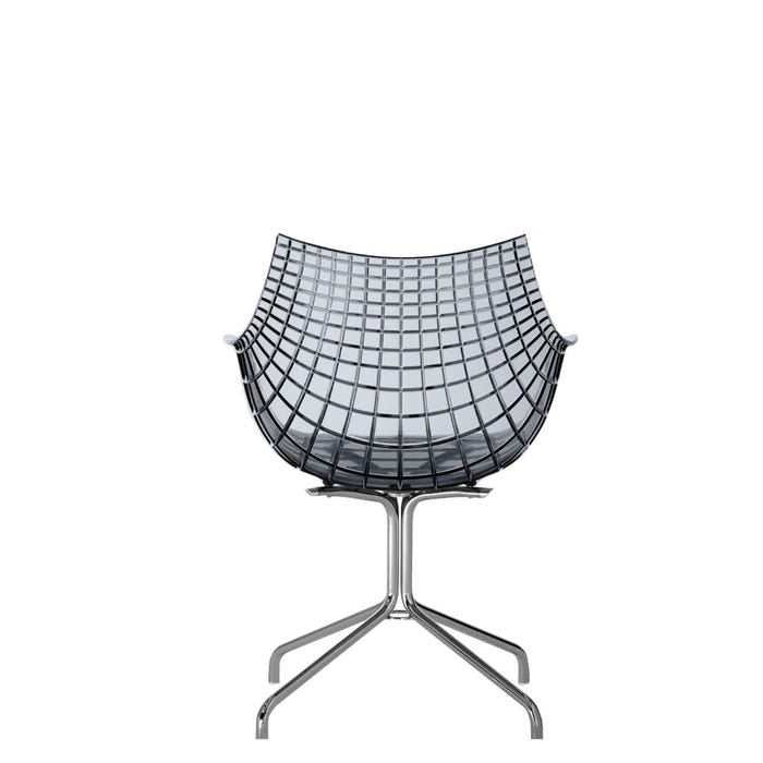 Chaise de bureau Meridiana — Smoky grey, chrome
