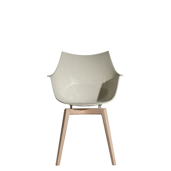 Chaise Meridiana bois — White, natural