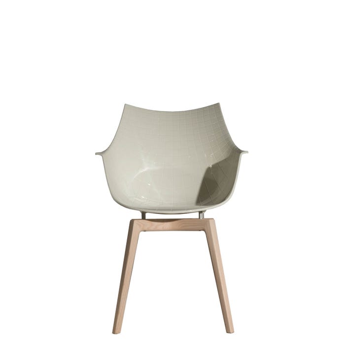 Chaise Meridiana bois — White, natural