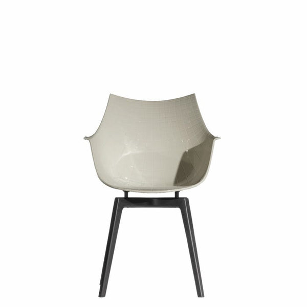 Chaise Meridiana bois — White, charcoal