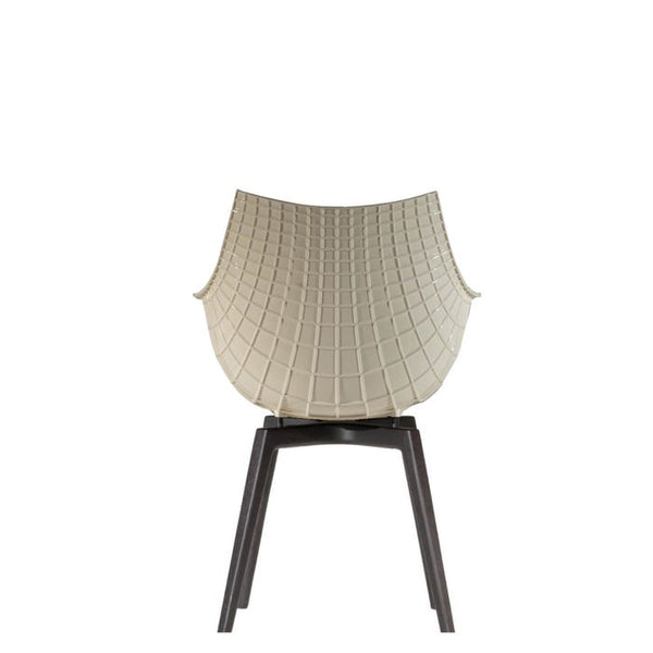 Chaise Meridiana bois — White, charcoal