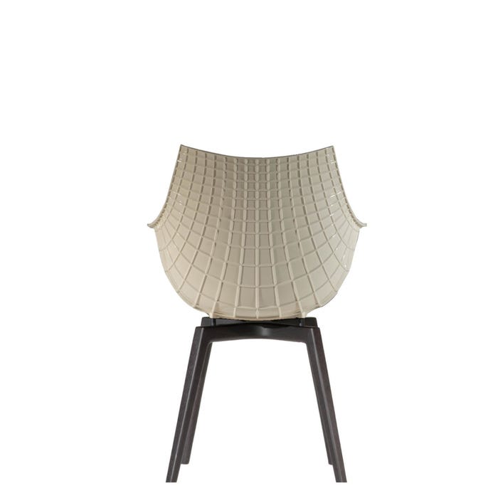 Chaise Meridiana bois — White, charcoal