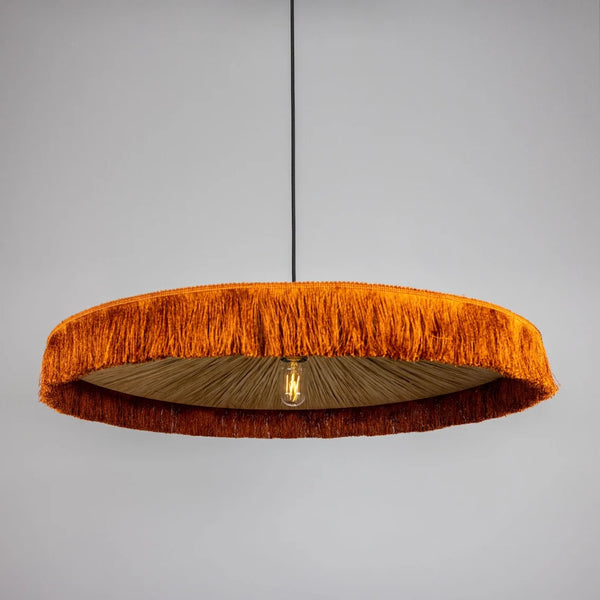 Suspension Syracuse 78cm Raphia — Brique