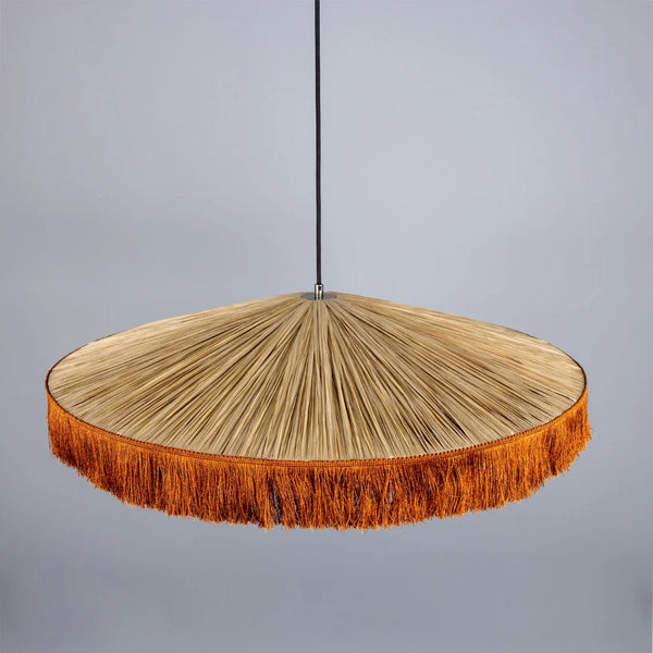 Suspension Syracuse 78cm Raphia — Brique