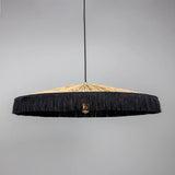 Suspension Syracuse 78cm Raphia — Noir