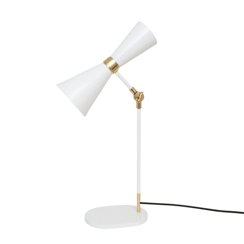 Lampe de table Cairo en laiton — Blanc