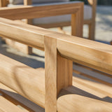 Banquette de jardin NOAH — 3 places en teck massif