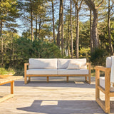 Banquette de jardin NOAH — 3 places en teck massif