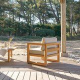 Fauteuil de jardin NOAH — Teck massif